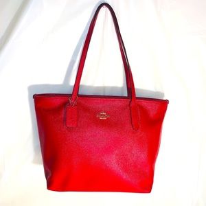 NWT COACH RED SHOULDER BAG